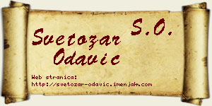 Svetozar Odavić vizit kartica